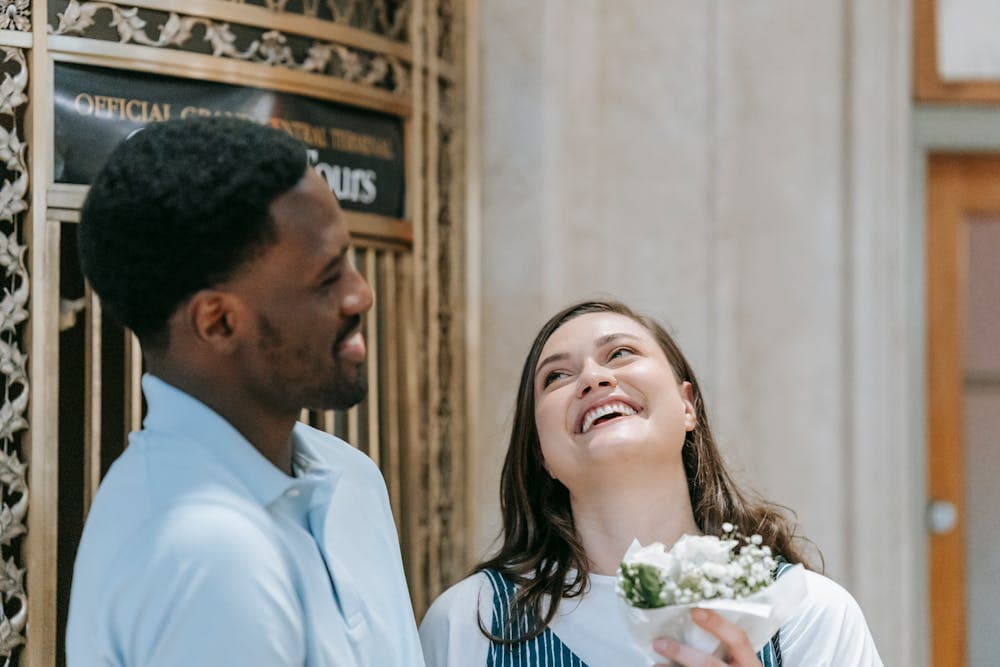 A couple having a real conversation together